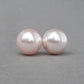 12mm blush pink pearl stud earrings