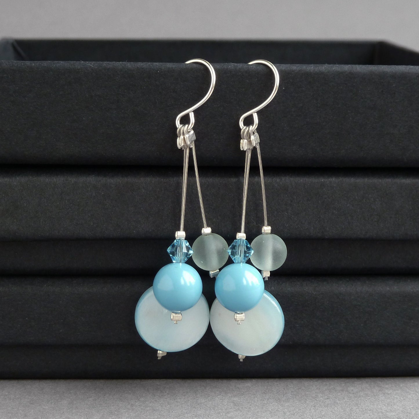 Long turquoise earrings