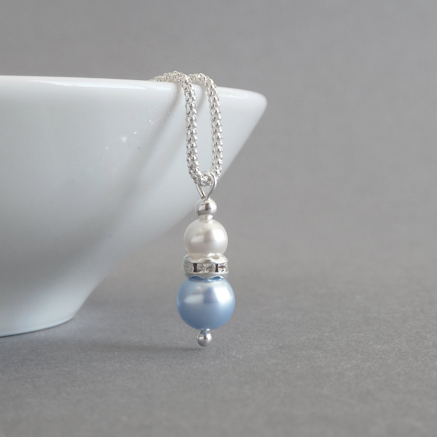 Pale blue bridesmaids necklaces
