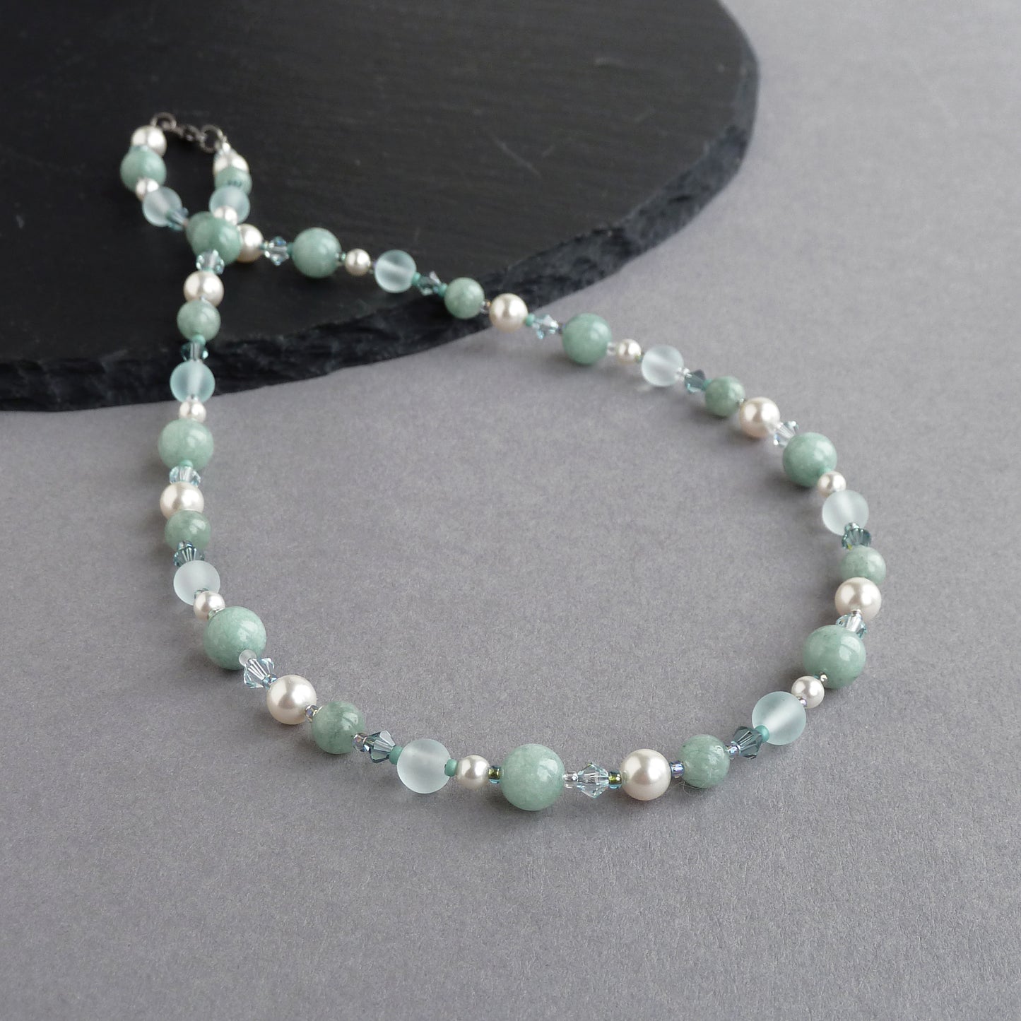 Powder green necklaces for women