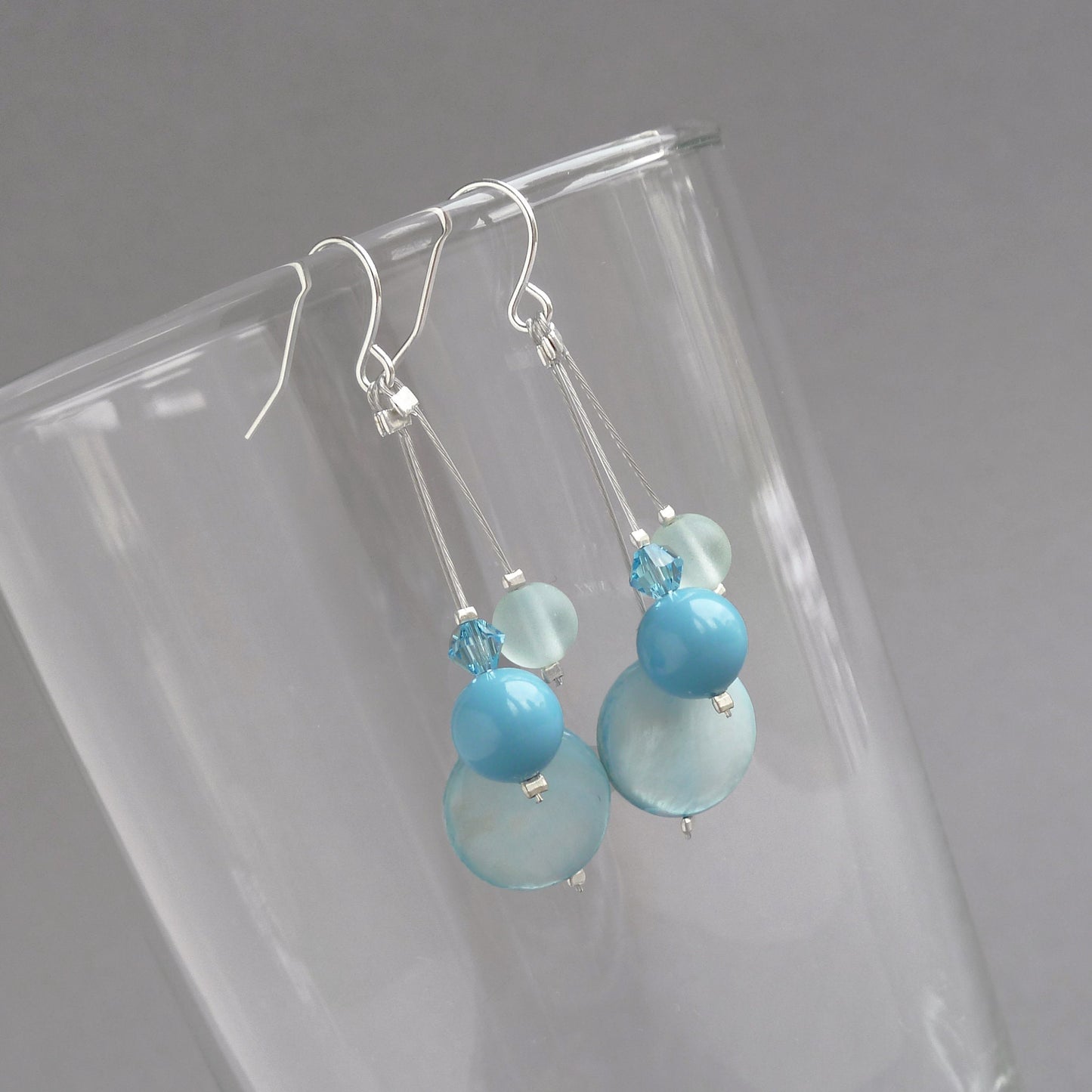 Turquoise pearl drop earrings