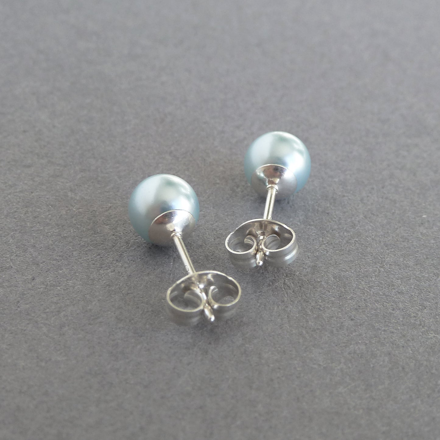 Light blue stud earrings