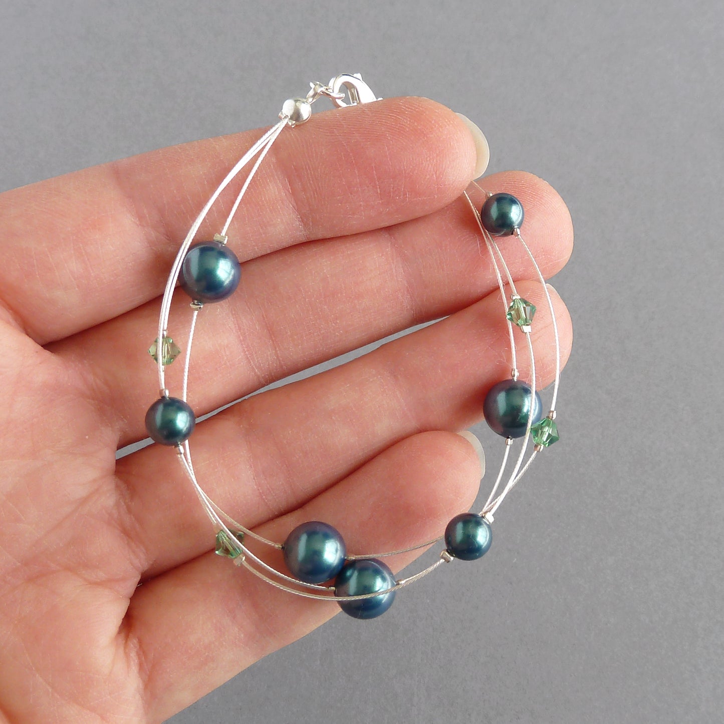 Petrol blue bridesmaids bracelets