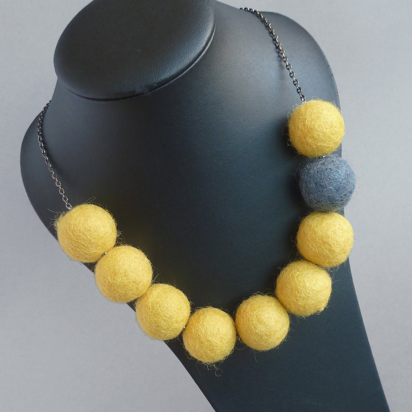 Yellow statement necklace