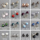 8mm glass pearl stud earrings with Sterling silver fittings
