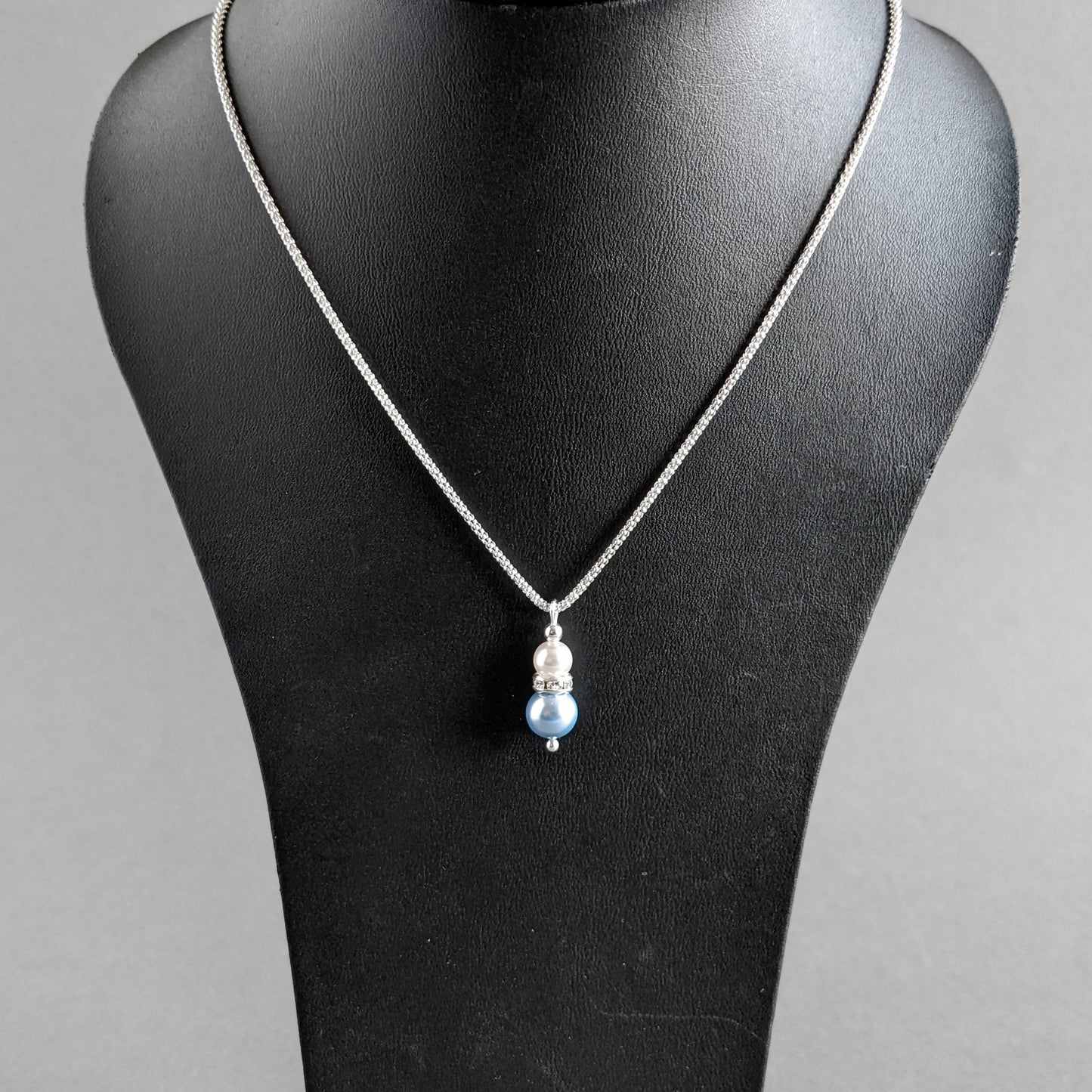 Baby blue pendant necklaces
