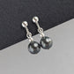 Simple Pearl Clip On Earrings - Choose Your Colour 8mm Coloured Glass Pearl Earrings with Clip Fittings - Jewellery for Non-pierced Ears