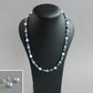 Blue pearl beaded jewellery set
