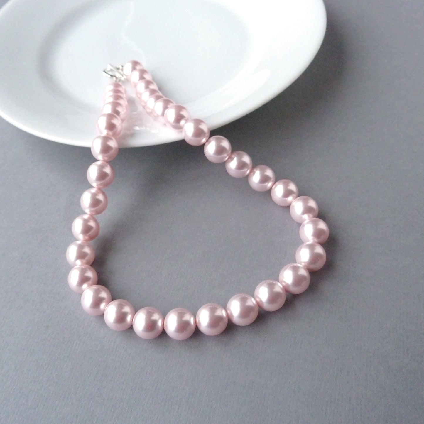 Blush pink mother of the groom necklace