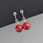 Simple Pearl Clip On Earrings - Choose Your Colour 8mm Coloured Glass Pearl Earrings with Clip Fittings - Jewellery for Non-pierced Ears