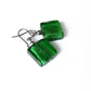 Bright green earrings