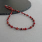 Burgundy single strand necklace