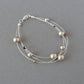 Champagne floating pearl bracelet for women