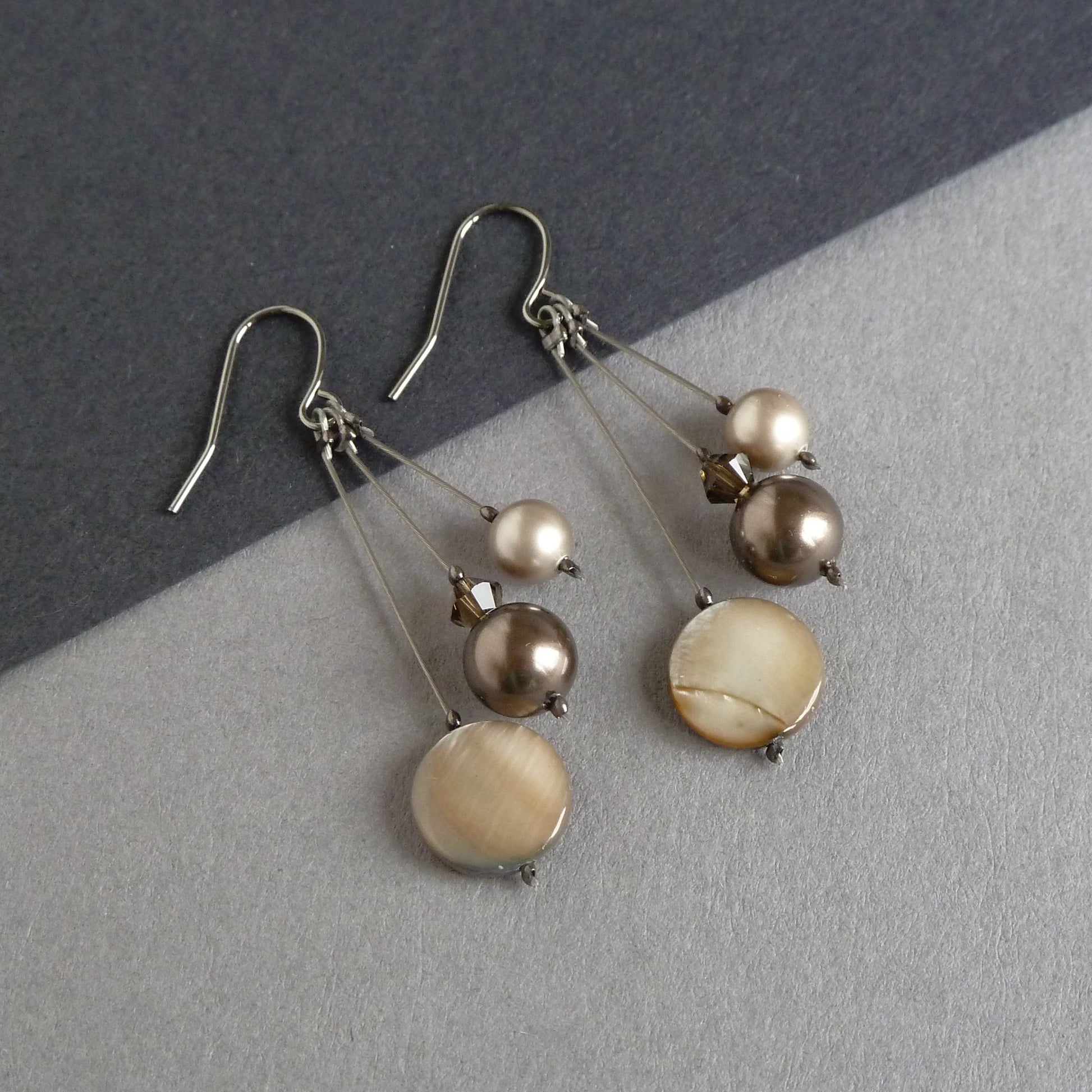 Chocolate brown drop earrings