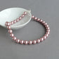 Chunky dusky pink pearl necklace