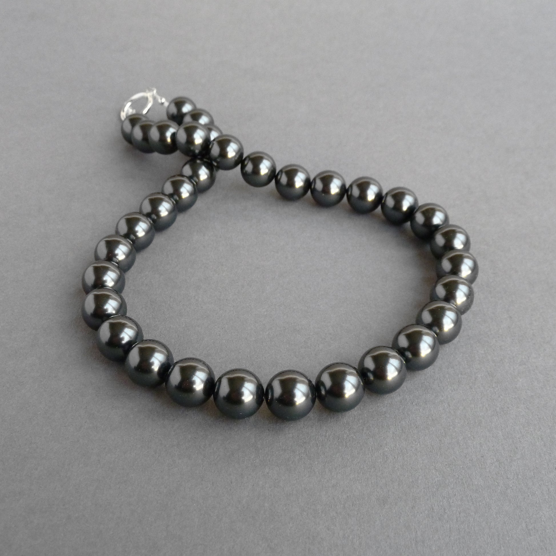 Chunky black pearl necklace