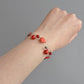 Coral red bridesmaids bracelets