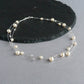 Dainty cream floating pearl necklace