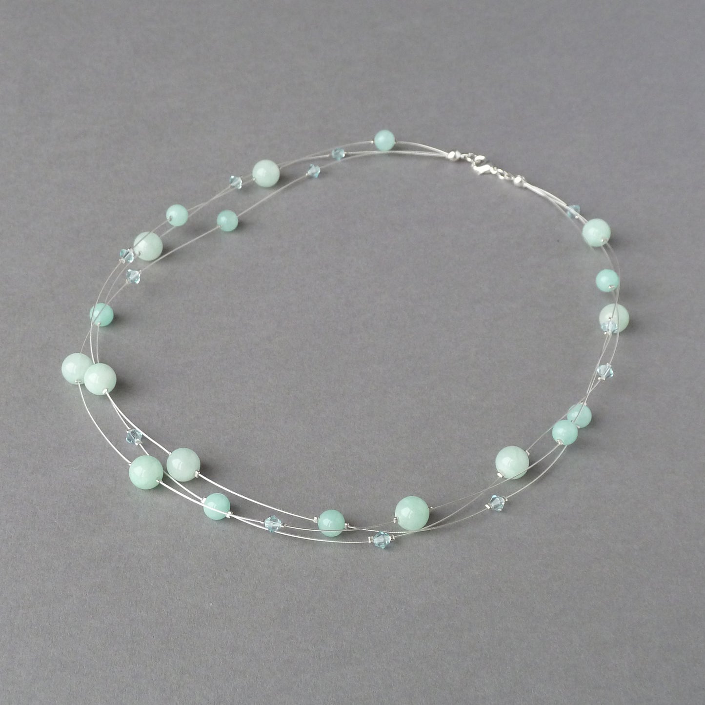 Dainty pastel green necklace