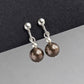 Simple Pearl Clip On Earrings - Choose Your Colour 8mm Coloured Glass Pearl Earrings with Clip Fittings - Jewellery for Non-pierced Ears