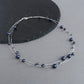 Dark blue three strand necklace for women