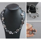 Dark grey multi strand jewellery set
