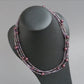 Dark purple three strand necklace