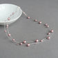 Dusky pink floating pearl necklace