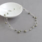 Dusty green floating pearl necklace