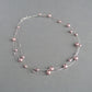 Dusty pink pearl multi-strand necklace 