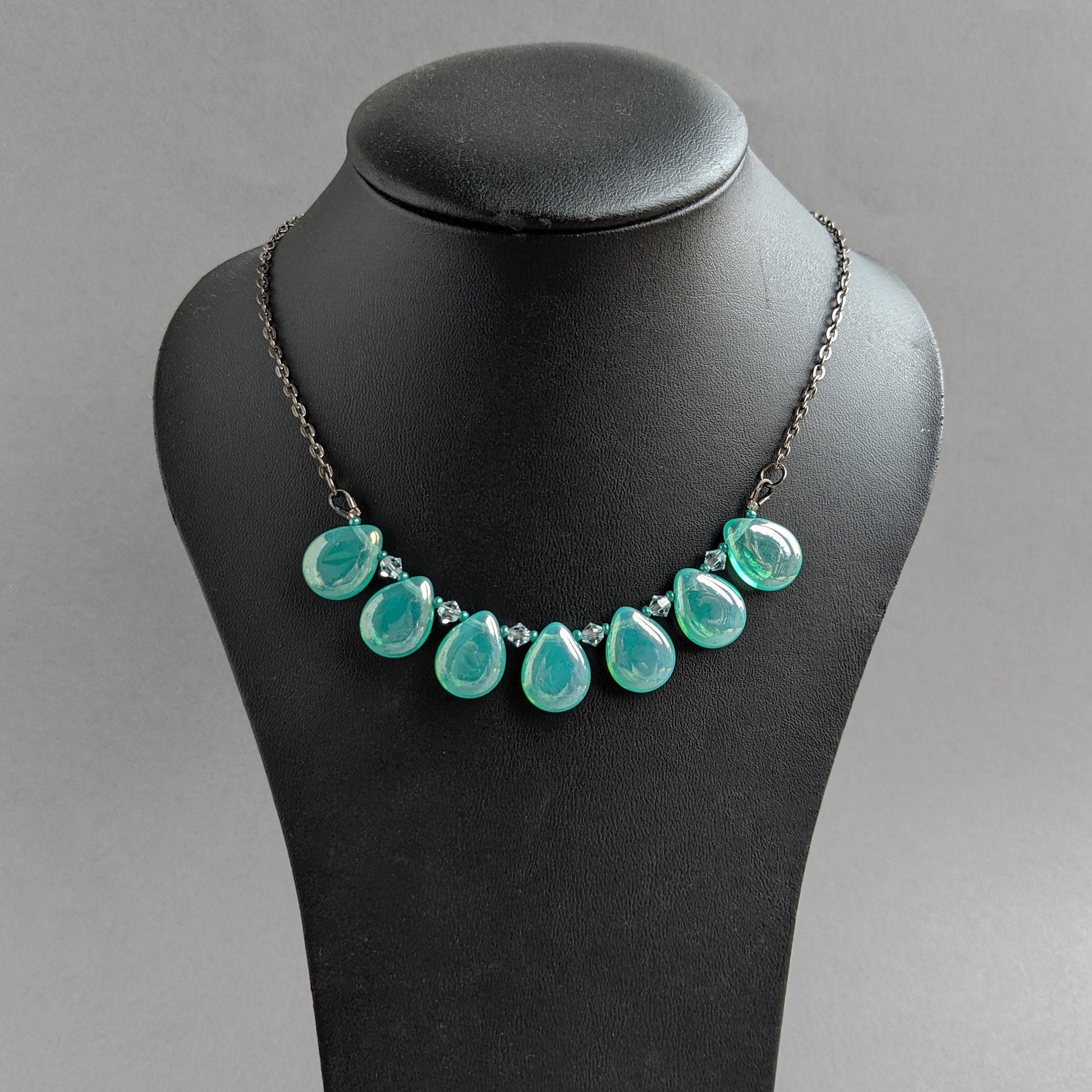 Everyday pale teal necklace