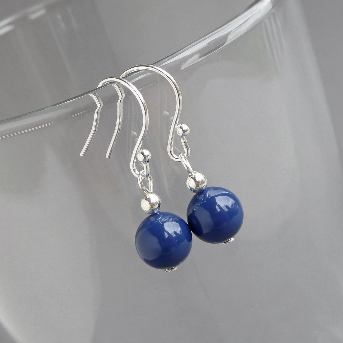 Everyday dark blue earrings