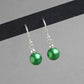 Bright green bridesmaids earrings