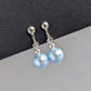 Simple Pearl Clip On Earrings - Choose Your Colour 8mm Coloured Glass Pearl Earrings with Clip Fittings - Jewellery for Non-pierced Ears