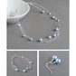 Light blue floating pearl jewellery set