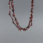 Long red dangle necklace