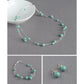 Mint floating pearl jewellery set by Anna King Jewellery