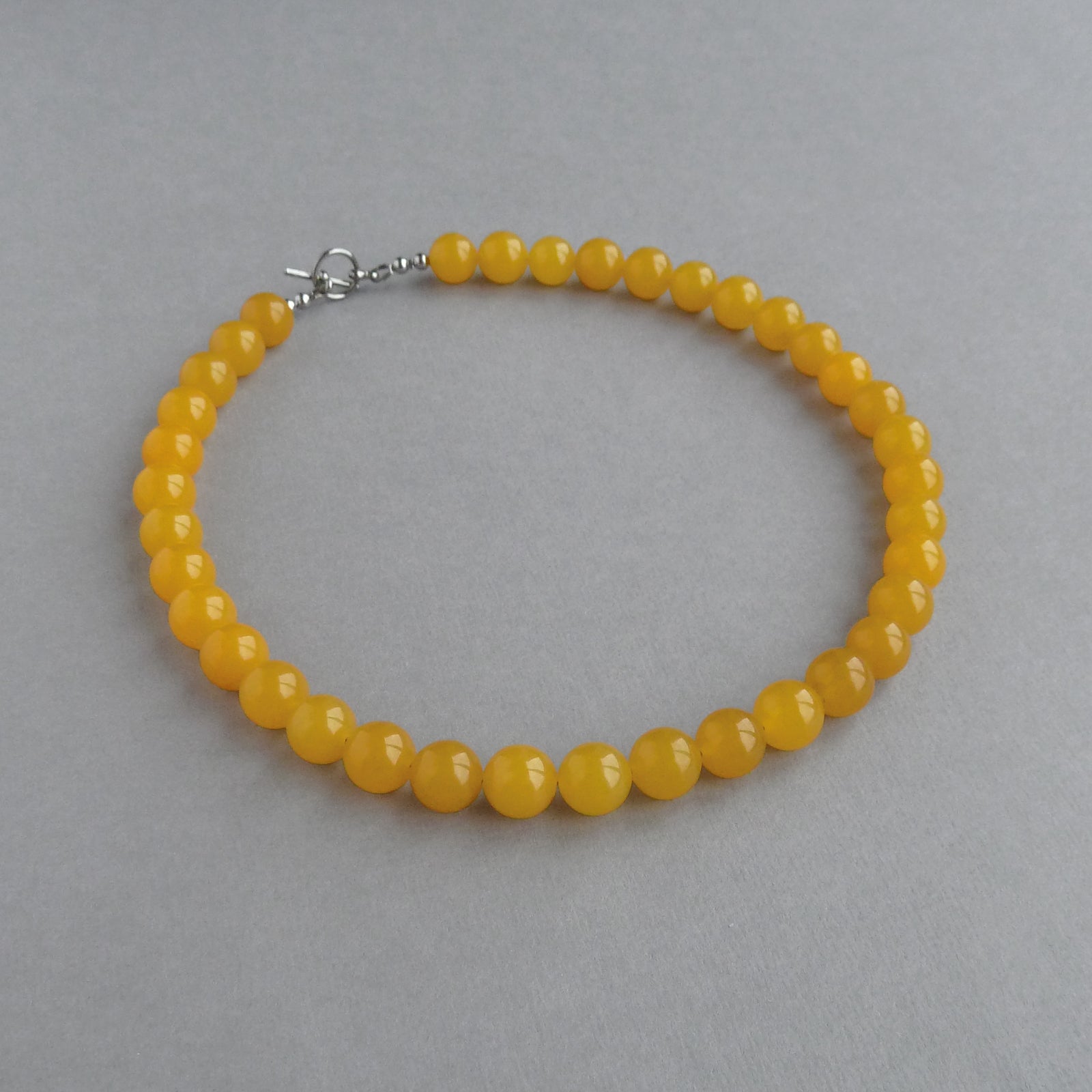 Mustard beaded statement necklace