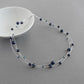 Navy floating pearl necklace