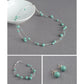 Pale teal floating pearl jewellery set