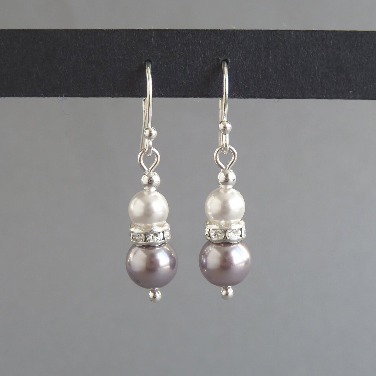 Pastel purple bridesmaids earrings