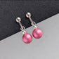 Simple Pearl Clip On Earrings - Choose Your Colour 8mm Coloured Glass Pearl Earrings with Clip Fittings - Jewellery for Non-pierced Ears