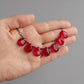 Chunky Red Fan Necklace - Everyday, Burgundy, Statement Necklaces