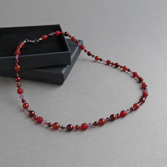 Red all-sorts necklace