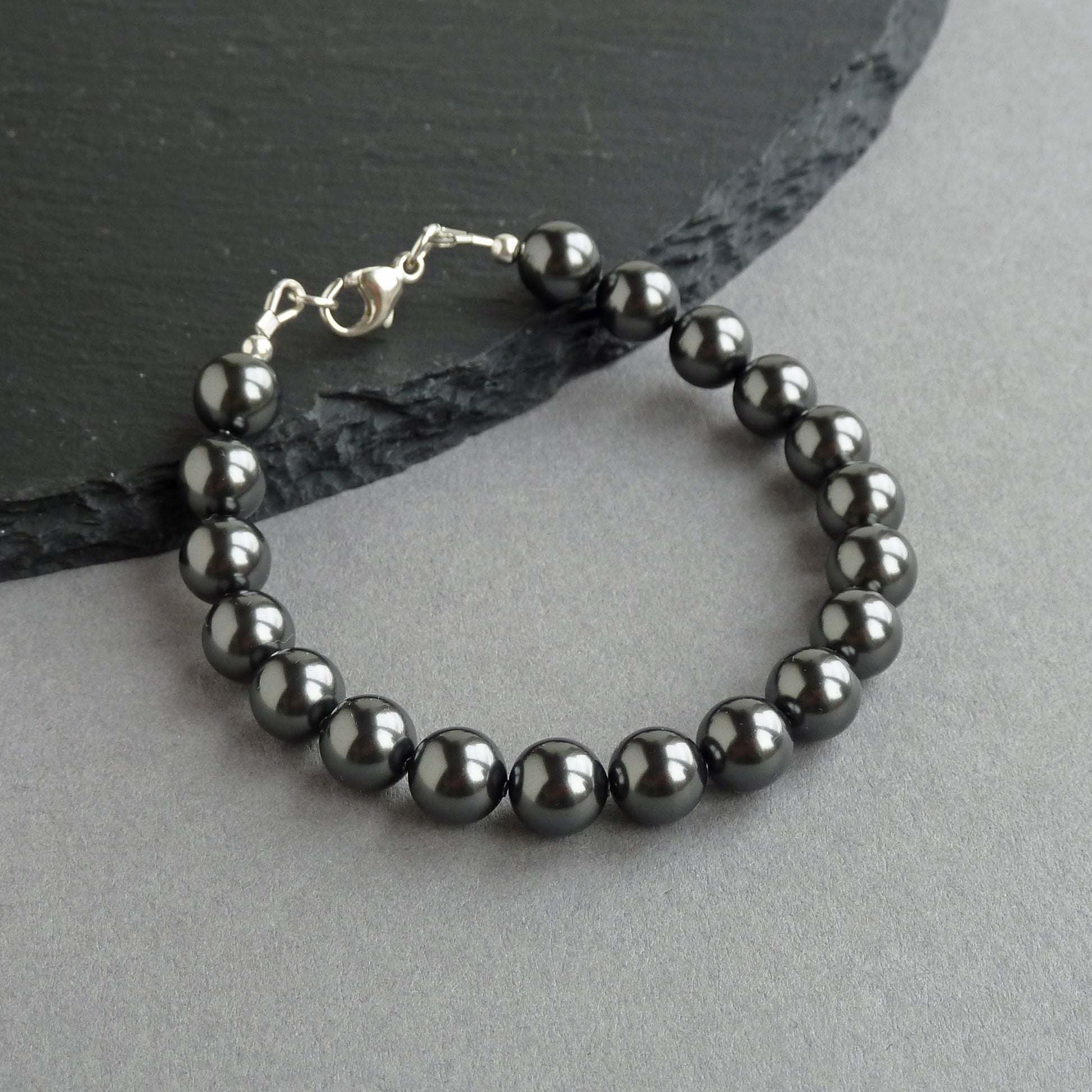 Simple dark grey bracelet