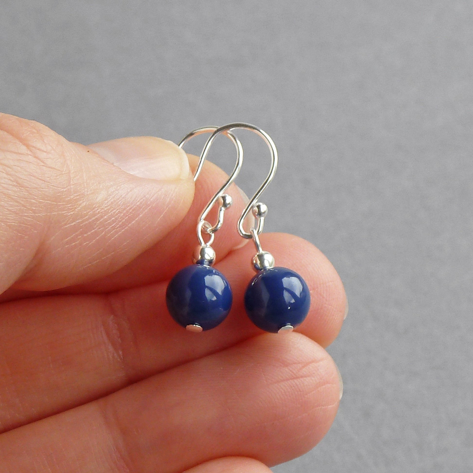 Simple royal blue earrings