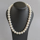 Single strand cream pearl necklace