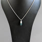 Teal pearl pendant necklaces