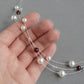 White and claret bridal necklaces