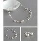White floating pearl jewellery set
